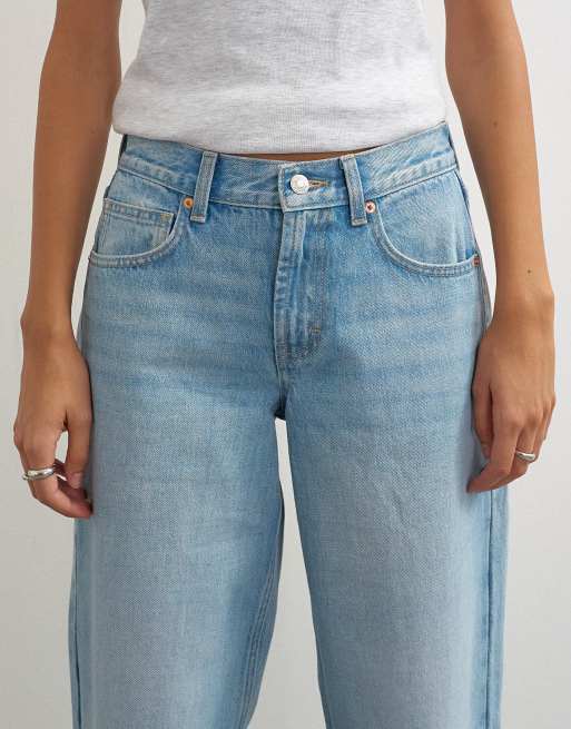Topshop Cinch low rise relaxed jean in bleach, 3 of 5
