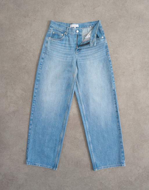 Topshop Cinch low rise relaxed jean in bleach , 6 of 7