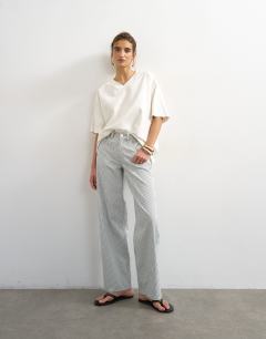 Cinch low rise relaxed jean in blue and white stripe