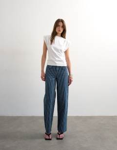 Cinch low rise relaxed jean in blue stripe