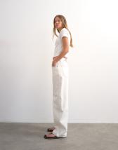 Topshop Cinch low rise relaxed jean in bone