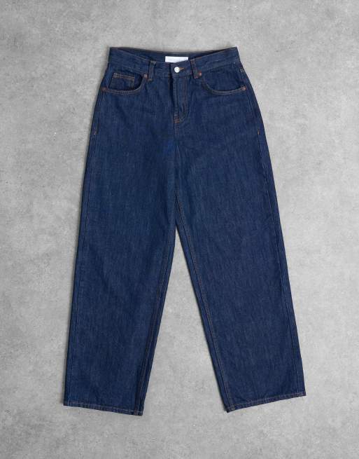 パンツ ends and means Relaxed fit Denim Indigo Men's Dark Indigo Relaxed Fit Fleece-Lined Stretch Jeans