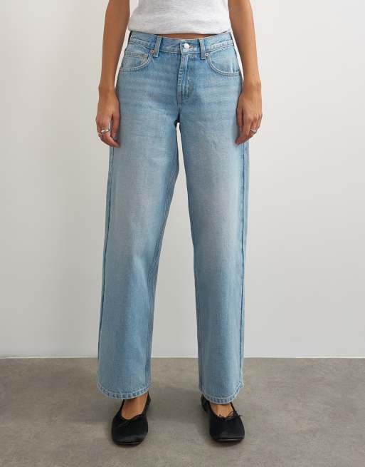 Topshop Cinch low rise relaxed jeans in bleach, 2 of 5
