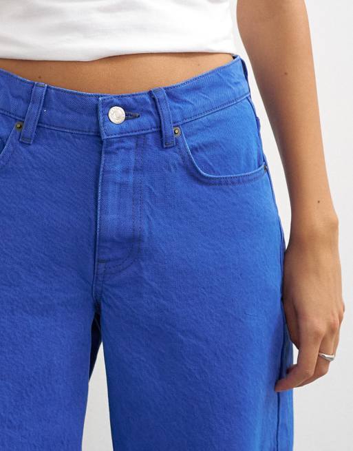 Topshop Cinch Low-Rise Relaxed-Jeans in kräftigem Blau, 3 von 5