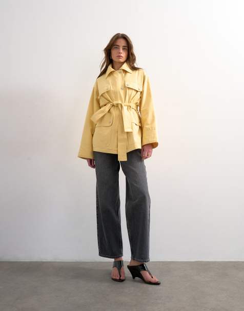 Topshop – Cinch – Szare luźne jeansy z niskim stanem i regulowaną z tyłu talią - view 1