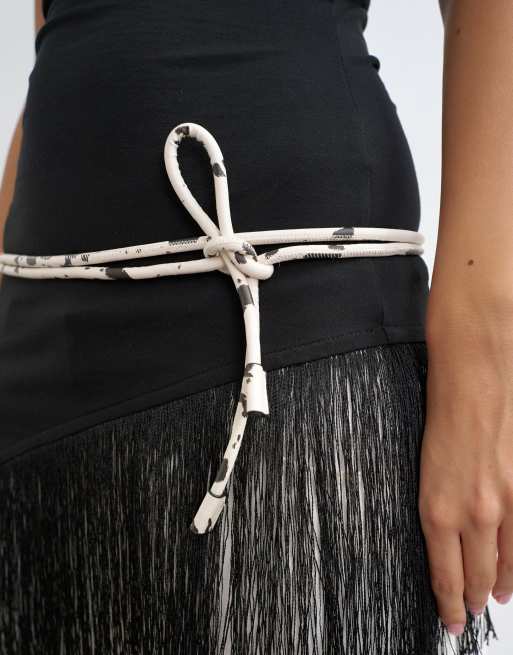Topshop - Cinturón de cordón con estampado de dálmata, 2 de 4