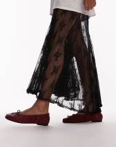 Public Desire Wide Fit Gio slip on mule flats in black