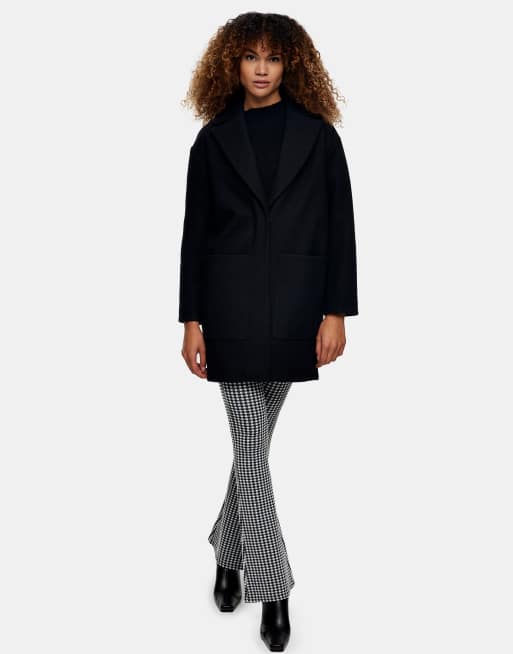 Topshop classic coat in black | ASOS