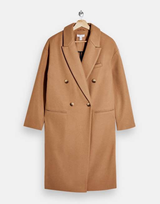 Topshop relaxed 2025 coat camel