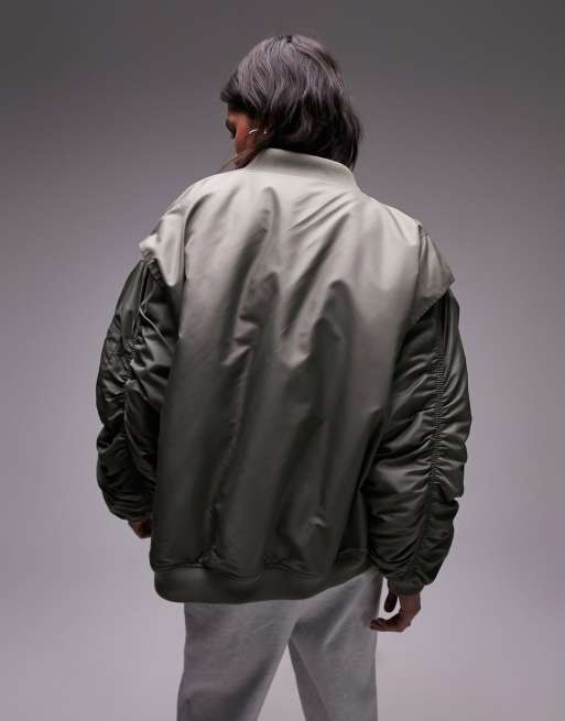 Oversized on sale flight jacket