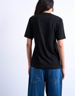 Model wearing Classic tee in black