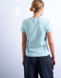 Model wearing Classic tee in blue