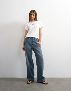 Model wearing Classic tee in white