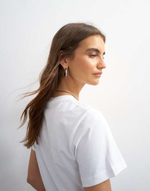 Topshop classic tee in white, 3 of 4