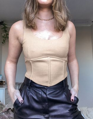ribbed bustier top
