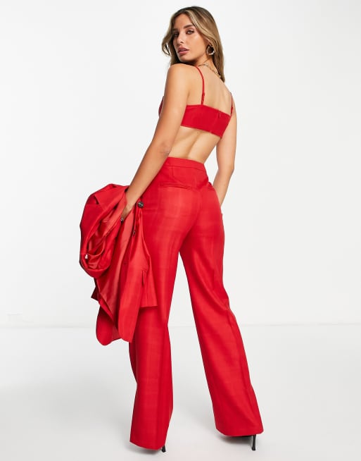 Topshop cheap red trousers