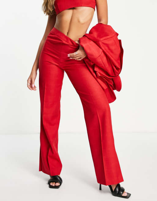 Topshop cheap red trousers