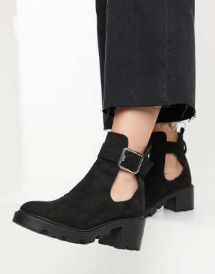 Admit Cut Out Block Heel Boots