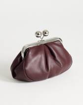 Topshop Clover clutch bag in aubergine