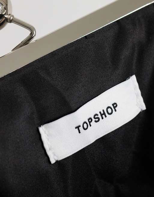 Topshop Clover kleine clutch in aubergine, 2 van 4