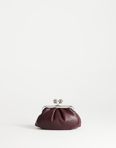 Topshop Clover small clutch bag in aubergine - view 1