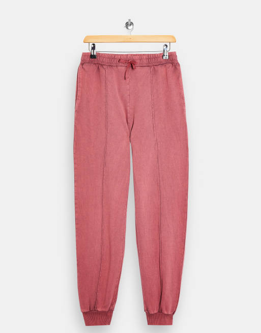 Topshop co ord acid wash jogger in pink ASOS