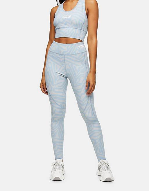Topshop co-ord active sports leggings in swirl print