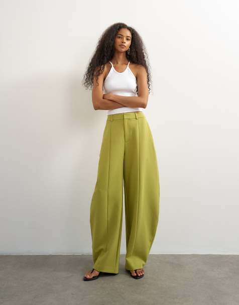 Topshop co ord barrel-bukser i oliven - view 1