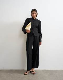 Co ord barrel trouser in black