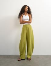 Topshop co ord barrel trousers in olive
