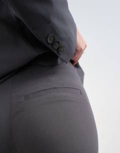 Model wearing Co ord bengaline capri in slate