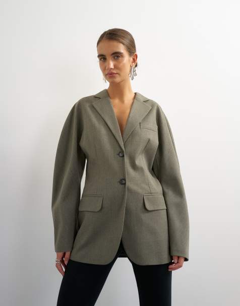 Topshop Co-ord-Blazer mit ovalen Ärmeln und weicher Silhouette - view 1