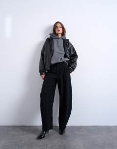 Co ord bubble trouser in black