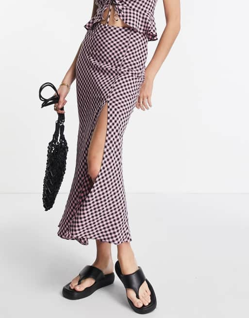 Topshop co-ord capri trouser in multi check