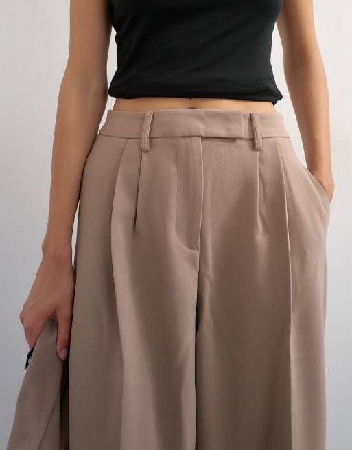 Topshop co ord double tailored trouser in beige , 2 of 5