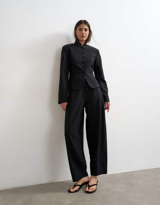 Topshop co ord drummer jacket in black, 2 of 4