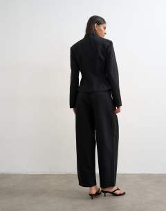 Model wearing Co ord drummer jacket in black