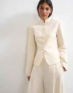 Co ord drummer jacket in ecru