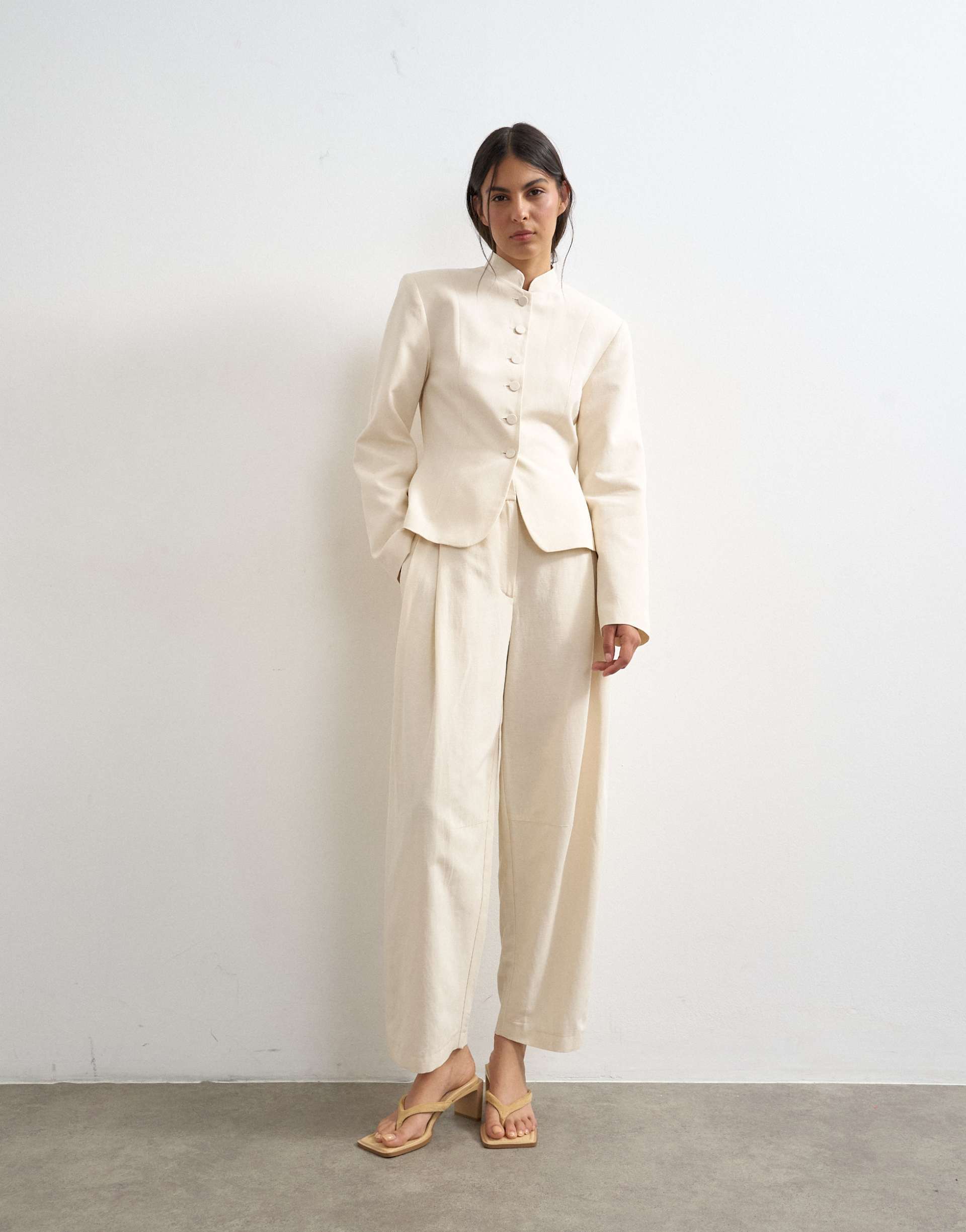 Co ord drummer jacket in ecru from Topshop
