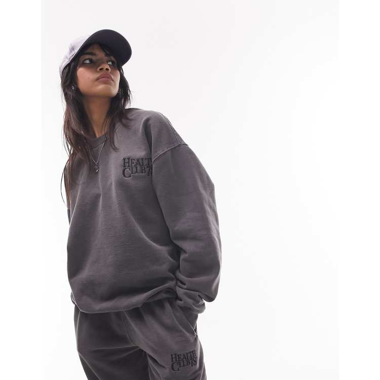 Topshop stonewash sweatshirt shop