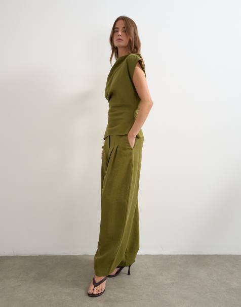 Topshop co ord in khaki - view 1