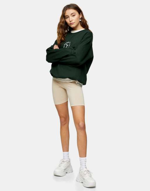 coord legging shorts in beige ASOS