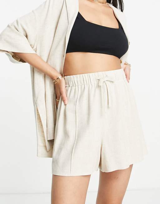 topshop linen shorts