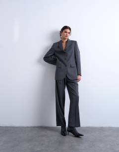 Co ord mensy pinstripe trouser in charcoal