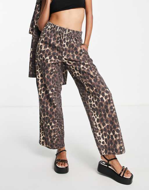 Topshop leopard 2024 print joggers