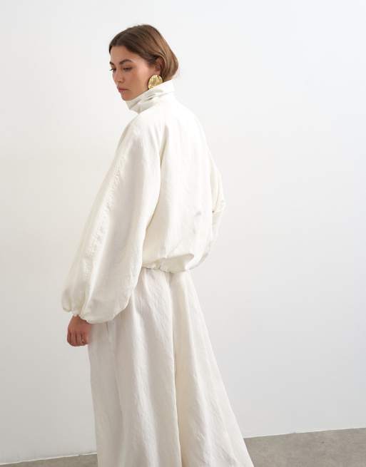 Topshop co ord modal jacket in ecru, 4 of 4