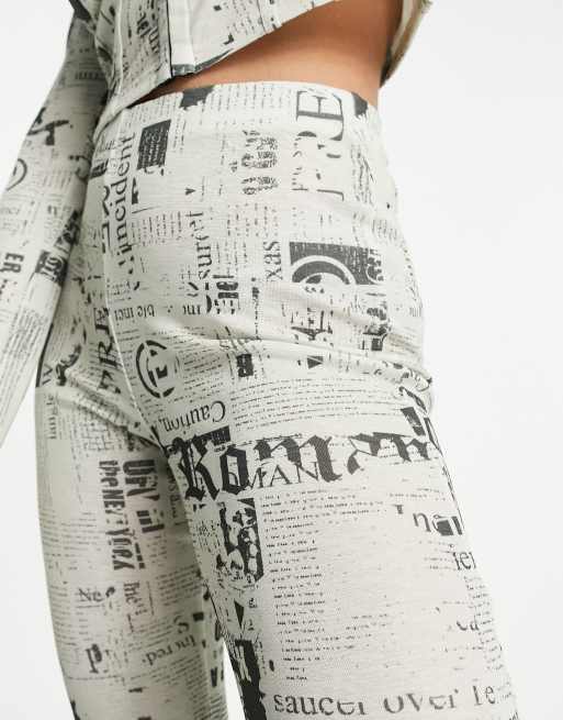 Newspaper store print joggers