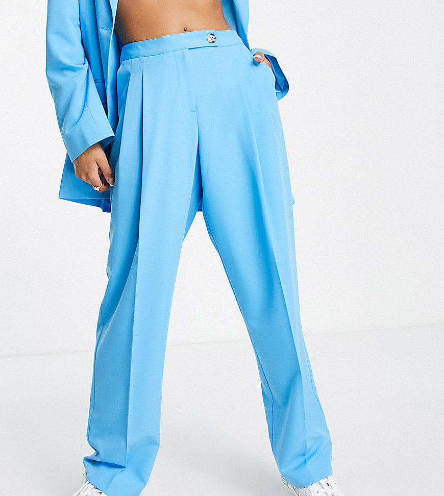 Topshop co ord Petite fashion mensy trouser in turquoise-Blue