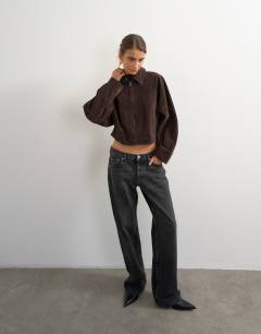 Co-ord premium real suede jacket in brown