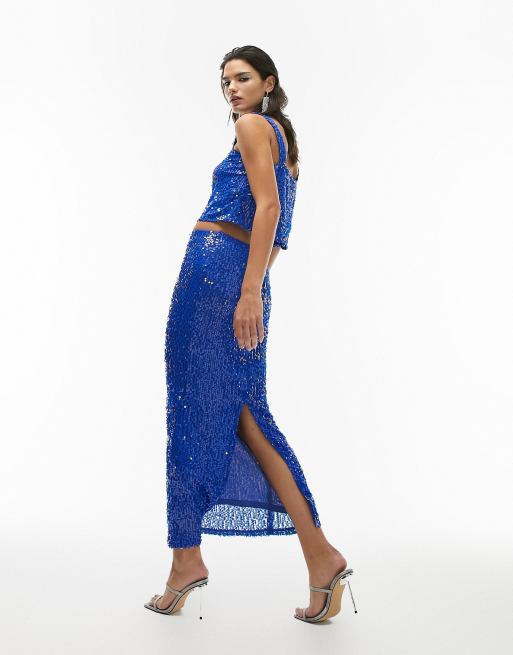 Asos sequin maxi clearance skirt